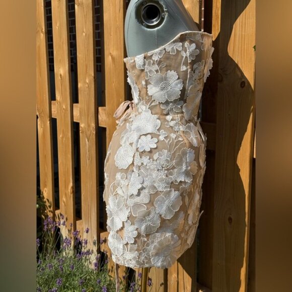 🆕 BRONX & BANCO 🧿 NWOT Jasmine Maraya White Mini Dress - Sz M US 6 - Picture 10 of 16